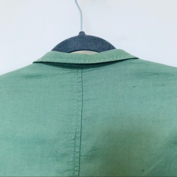 💚 GAP Casual Green Blazer Cotton Linen - Picture 10 of 10